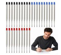 AWOXIHJ 30 Pezzi Ricariche per Penna a Sfera, Ricariche per Pen-na Gel, Set di Ricariche per Penne Parker, Ricariche Inchiostro per Penne a Sfera, Penna a Sfera Refill Compatibili