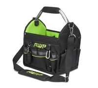 AWP Borsa portautensili professionale da 30,5 cm con manico rotante per un facile accesso agli utensili, struttura resistente all'acqua, nero/verde