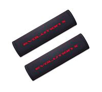 AWRDFCGB 2 Pezzi Auto Copri Cintura Sicurezza, per Mitsubishi Evolutionx Pelle Confortevole Traspiranti Imbottiture Cinture Sicurezza Protezione Accessori Styling,A/Red