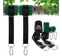 Awroutdoor Cinghie per Amaca All'aperto, Cinghie Pendenti Altalena Albero 150cm con Cuscinetti e Gancio di Protezione Dell'albero, Contiene Fino a 500kg per Amache e Altalene da Campeggio