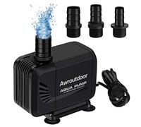 Awroutdoor Pompa Acqua Sommergibile, 35W Pompa Acqua Acquario Può Essere Utilizzato Su Terra E Acqua, 2500L/H Ultra-Silenzioso Pompa Acqua Per Terrari, Stagno Di Pesce, Sistemi Di Circolazione