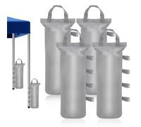 Awroutdoor Set di 4 sacchi di sabbia per gazebo, sabbia 600D di alta qualità, per gazebo, sacchi di sabbia appesantire, per baldacchino pop-up (grigio)