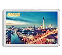 AWS Magnete in PVC Rigido Berlino Berlin Souvenir Germania calamita Fridge Magnet Germany Magnete da frigo in plastica Dura con Immagine Fotografica Città City