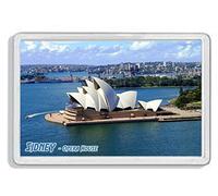 AWS Magnete in PVC Rigido Sidney Opera House Teatro dell'Opera Souvenir calamita Fridge Magnet Magnete da frigo in plastica Dura con Immagine Fotografica Australia monumento Teatre