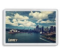 AWS Magnete in PVC Rigido Sidney Skyline Australia Souvenir calamita Fridge Magnet Magnete da frigo in plastica Dura con Immagine Fotografica monumento Opera House City