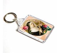 AWS Portachiavi Santino Santa Rita da Cascia Key Ring in PVC Immaginetta votiva