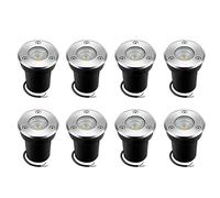 AWSAD Faretto a Pavimento da Esterno Rotondo 3W 12V/24V Low Voltage Paesaggio Faretti a Incasso Faretto Decorativo da Esterno LED COB Underground Path Light IP67 Impermeabile