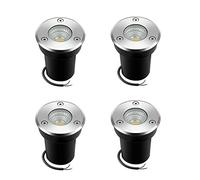AWSAD Faretto a Pavimento da Esterno Rotondo 3W 12V/24V Low Voltage Paesaggio Faretti a Incasso Faretto Decorativo da Esterno LED COB Underground Path Light IP67 Impermeabile