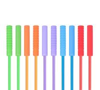 AWSOLAR 10 Pezzi di Cappucci Masticabili Sensoriali per Matite, Cappucci Masticabili per Penne Chew Buddy per Bambini con Autismo Sensoriale e ADHD