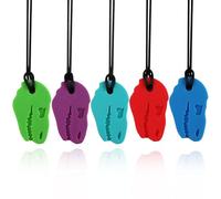 AWSOLAR 5 PCS Giochi Sensoriali Autismo, Collane da Masticare in Silicone per Ragazzi e Ragazze, ADHD, Bambini e Adult