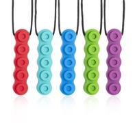 AWSOLAR 5 PCS Giochi Sensoriali Autismo, Collane da Masticare in Silicone per Ragazzi e Ragazze, ADHD, Bambini e Adult