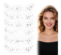 AWSOLAR 6 Pezzi di Glitter Greckles con Lentiggini, Lentiggini Glitter con Lentiggini Finte Luccicanti per Festival e Feste