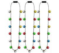 AWSOLAR Collana Luminosa Natalizia 3 Pezzi, Collana Luci di Natale con 3 Modalità Colorate, Accessori per Feste di Capodanno