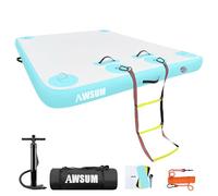 AWSUM 365x180x15cm Piattaforma gonfiabile per il nuoto Air Dock Piattaforma galleggiante Dock galleggiante Dock gonfiabile per lago, piscina, spiaggia, oceano