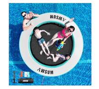 AWSUM Amaca gonfiabile da 2,3 m, rotonda, galleggiante, per piscina, piscina, isola per adulti, per feste