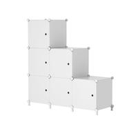 AWTATOS Cube Storage con ante è un'unità di archiviazione a cubo da 6 pezzi impilabile progettata per la camera da letto e l'unità di archiviazione per vestiti, cubi di archiviazione modulari