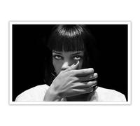 AWTJIS Stampa su Tela di Uma Thurman, Film Commedia in Bianco e Nero, Decorazione da Parete Moderna per Bagno e Camera da Letto, 40 x 60 cm