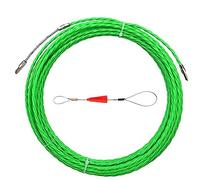 Awwertse 1Set di Estrattori per Cavi A Nastro di Pesce da 4,5 mm Estrattore per Cavi Elettrici in Pet da 10 M 33 Piedi Verde Attraverso la Parete Dispositivo di Guida del Filo Infila in Poliestere