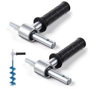 Awwertse 2 Pezzi Adattatore per Trapano per Ghiaccio con Manico e Cuscinetti Diametro Albero di Uscita 18mm/0.720" per Conversione di Pesca Ghiaccio