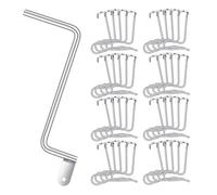 Awwertse 31 Pezzi Strumento Tendifilo per Recinzione con 1 Tenditore Maniglia Tenditore per Recinzione In Acciaio Strumento per Barella per Recinzione In Acciaio Inossidabile