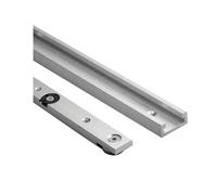 Awwertse Guida A Barra A Forma di T Non Perforata, Kit di Scorrimento A Barra Miter T da 300 mm In Lega di Alluminio con Rotaie A Forma di T e Ruote.