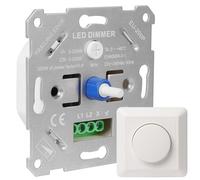 Awwertse Interruttore Dimmer Dimmer LED 230 V LED/Alogeni Dimmerabili 5-200 W Dimmer Rotativo Dimmerabile Interruttore Luce A Incasso Placca di Copertura Bianca