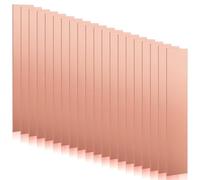 Awwertse Rame per Placcatura e Fogli Anodici per Elettroplaccatura 20-Pezzi, Strisce Elettrodiche In Rame Puro 1mm X 25mm X 150mm