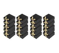 Awwertse Scatole Regalo Nere da 20 Pezzi con Coperchi, Scatola per Proposte di Testimoni dello Sposo 8X8X4 Pollici, Confezione Regalo Nera di Lusso con Nastro per Scatola Nuziale