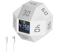 Awwertse Timer Rotante con Schermo Piccolo 11 Tempi Preimpostati 3 modalità Timer Flip per Produttività in Aula, per Cucinare, Cuocere e Studiare