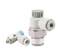 AWWVRLMM 1PCS AS1201F AS2201F 3201F Regolatore di velocità con Raccordo istantaneo Meter-out valvola a Farfalla Pneumatico(M3-04A,Intake Control Valve)