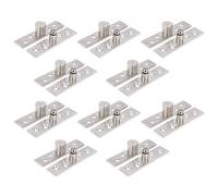 AWWVRLMM Cerniera, Cerniere, Hardware, 10PCS a bilico for Porta 75x18mm Hardware Lungo Acciaio Inossidabile Rotazione a 360 Gradi for Nascosta Tono Argento