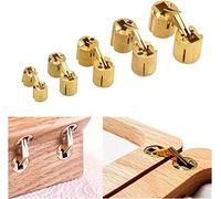 AWWVRLMM Cerniere for Porte Interne ispessite, Cerniere a Testa in Giù, Pieghevoli, a Botte in Rame, Armadio Nascosto cilindrico, Ottone Invisibile(12mm)