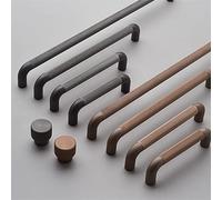 AWWVRLMM Maniglie for pomelli zigrinati for cassettiera da Cucina for mobili Armadio Scarpiera Maniglia for Porta 1 Pezzo(Grey 192mm)