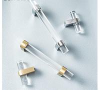 AWWVRLMM Pomello for Maniglie e pomelli for mobili Porte della Cucina Cassetto dell'Armadio in tiranti Cromo Oro 1 Pezzo(AL-0614Chrome-B2-128)