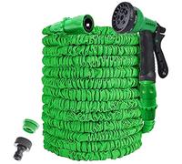 AWXYZ Tubo da giardino espandibile, tubo da giardino da 15 m, tubo da giardino, tubo magico leggero per irrigazione con 8 motivi ad alta pressione (verde, 15 m)