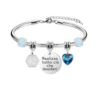 Awyuan 12° compleanno bracciale regalo per ragazze figlia nipote cugina fascino bracciale gioielli Realizza tutto ciò che desideri