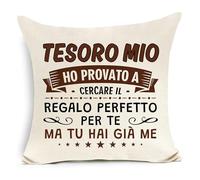 Awyuan Ho provato a cercare il regalo perfetto per te ma tu hai già me Copricuscino per Fidanzata Fidanzato Regalo di compleanno Regalo di Natale Regalo di anniversario (Tesoro mio)