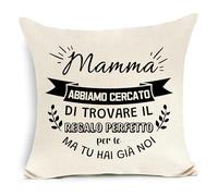 Awyuan Mamma abbiamo cercato di trovare il regalo perfetto per te ma tu hai già noi Copricuscino per mamma da figlia figlio regalo di compleanno regalo di Natale regalo decorativo souvenir (Mamma-b)