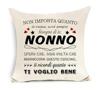 Awyuan Non importa quanto io cresca Regali originali Copricuscino per il nonno da Nonna Nipote Compleanno Natale Regali decorativi Souvenir (Nonno-b)