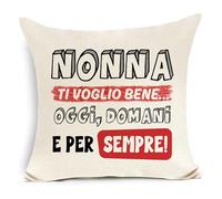 Awyuan Regali originali Nonna ti voglio bene oggi domani e per sempre Copricuscino per nonna Compleanno Regalo di Natale Regali decorativi Souvenir (Nonna-a)