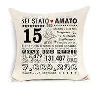 Awyuan Regali per il 15° compleanno Fodera per cuscino per ragazzi Figlio Nipote Fratello Nipote Regalo di compleanno per ragazzi di 15 anni Regalo di compleanno ispiratore