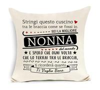 Awyuan Regalo per la nonna Spero che ogni volta che lo terrai tra le braccia ti ricorderà quanto ti voglio bene Fodera per cuscino per il compleanno della nonna Regalo di Natale