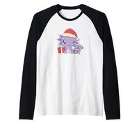 AX-Ho-LOTL! Cappello di Babbo Natale Axolotl Meme Maglia con Maniche Raglan