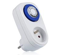 AX, timer analogico, presa - timer meccanico per interni - timeline silenziosa, timer programmabile - timer, timer giornaliero, 15 minuti di precisione - TIME-1