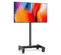 AX WABER Il supporto mobile per TV è compatibile con la maggior parte dei televisori LCD, LED e OLED da 13 a 50 pollici, con regolazione dell'altezza su 8 livelli.