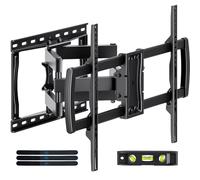 AX WABER Staffa di montaggio a parete per TV Full Motion per la maggior parte dei televisori da 32-85", supporto TV con doppio braccio articolato, inclinabile, orientabile, estensione, livellamento