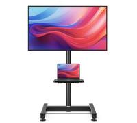 AX WABER Supporto indipendente da pavimento per televisori con ripiano, adatto alla maggior parte dei televisori LCD, LED e OLED da 23 a 52 pollici, Max Vesa: 200 * 200 AX2008TBM