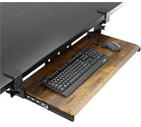AX WABER Vassoio per tastiera estraibile sotto la scrivania con sistema di montaggio a morsetto a C extra robusto, 27,3 (82,5 cm inclusi morsetti) x 27,3 cm piattaforma scorrevole cassetto computer