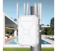 AX1800 - Ripetitore WLAN per esterni, WiFi 6, Gigabit dual band 2,4 GHz e 5 GHz WLAN Access Point, PoE/DC, modalità AP/router/ripetitore, IP65, impermeabile WLAN Amplificatore per giardino, garage