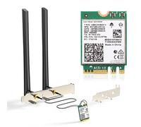 AX210 WiFi 6E Desktop Kit, Espandere a Tri-Band 6GHz/5GHz/2.4GHz M.2 NGFF Wireless Card, Include cavo Ipex Antenne, 5dBi Staffa, Standard & Basso profilo, Lavoro con PC desktop Windows 10 11, 64 bit